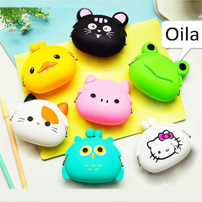 dompet koin silikon hewan Korea cute mini purse silicone  dompet koin silikon hewan Korea cute mini purse silicone