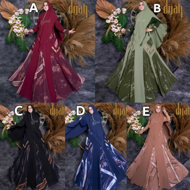 DIJAH 518 BY DIJAH GAMIS SYARI TERBARU GAMIS SYARI ORIGINAL BAJU SYARI SET SYARI