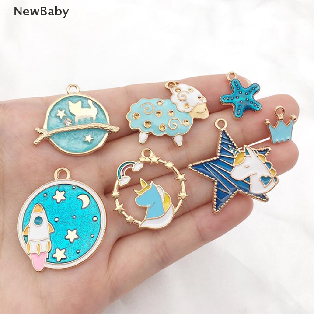 NewBaby 31Pcs/Set Fruit Animal Mixed Enamel Charms Pendants DIY Jewelry Making Craft ID