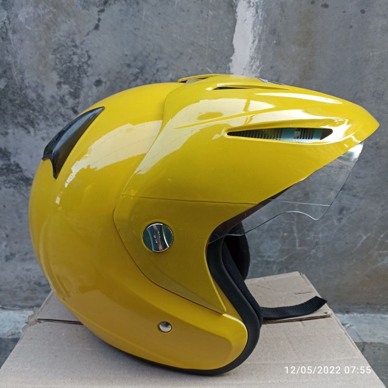 HELM INK cx22 (PACKING KARDUS DAN SARUNG HELM)-Kuning