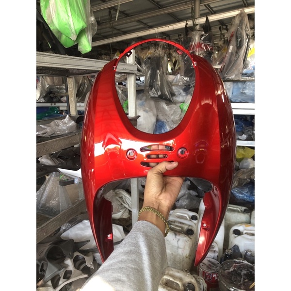 cover front panel tameng body depan scoopy karbu kyt hitam biru muda violet pink putih merah marun o