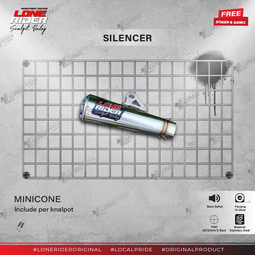 Jual Lone Rider Silencer Minicone Series (Original) Shopee Indonesia