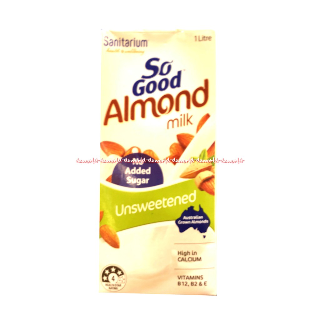 So Good Almond Milk Unsweetened 1L Sanitarium Susu Rasa Tawar Susu UHT Cair Siap Minum Sogood Almond original