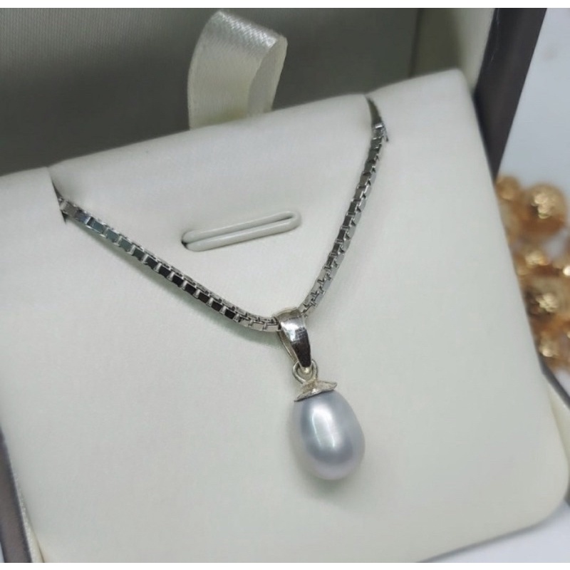 Kalung perak  MUTIARA LOMBOK ASLI || kalung wanita || Aksesoris mutiara