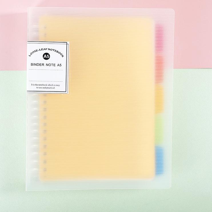

Hot - Binder A5/B5 Cover Berwarna Transparan Plastik Tebal Include Kertas dan Pembatas ,,