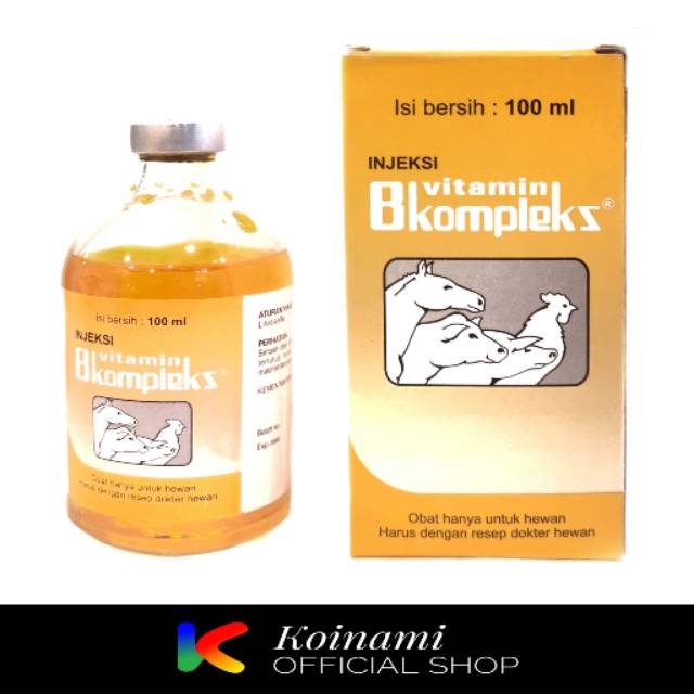 Injekvit B - Plex 100ml - Vitamin B Untuk Unggas Sapi Kuda Babi