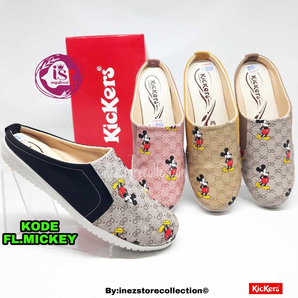 SENDAL WANITA SLOP TERBARU KICKERS KODE FL.MICKEY MURAH