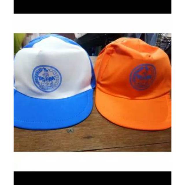 Topi TK Biru &amp; Oranye