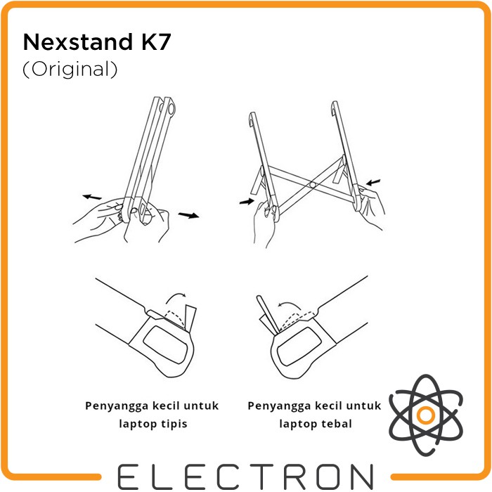 Nexstand K7 Ergonomic Adjustable Laptop Stand DJ Portable Folding