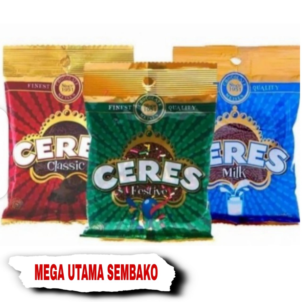 

Meses ceres hegelslag kemasan 90 gr classic / milk / festive