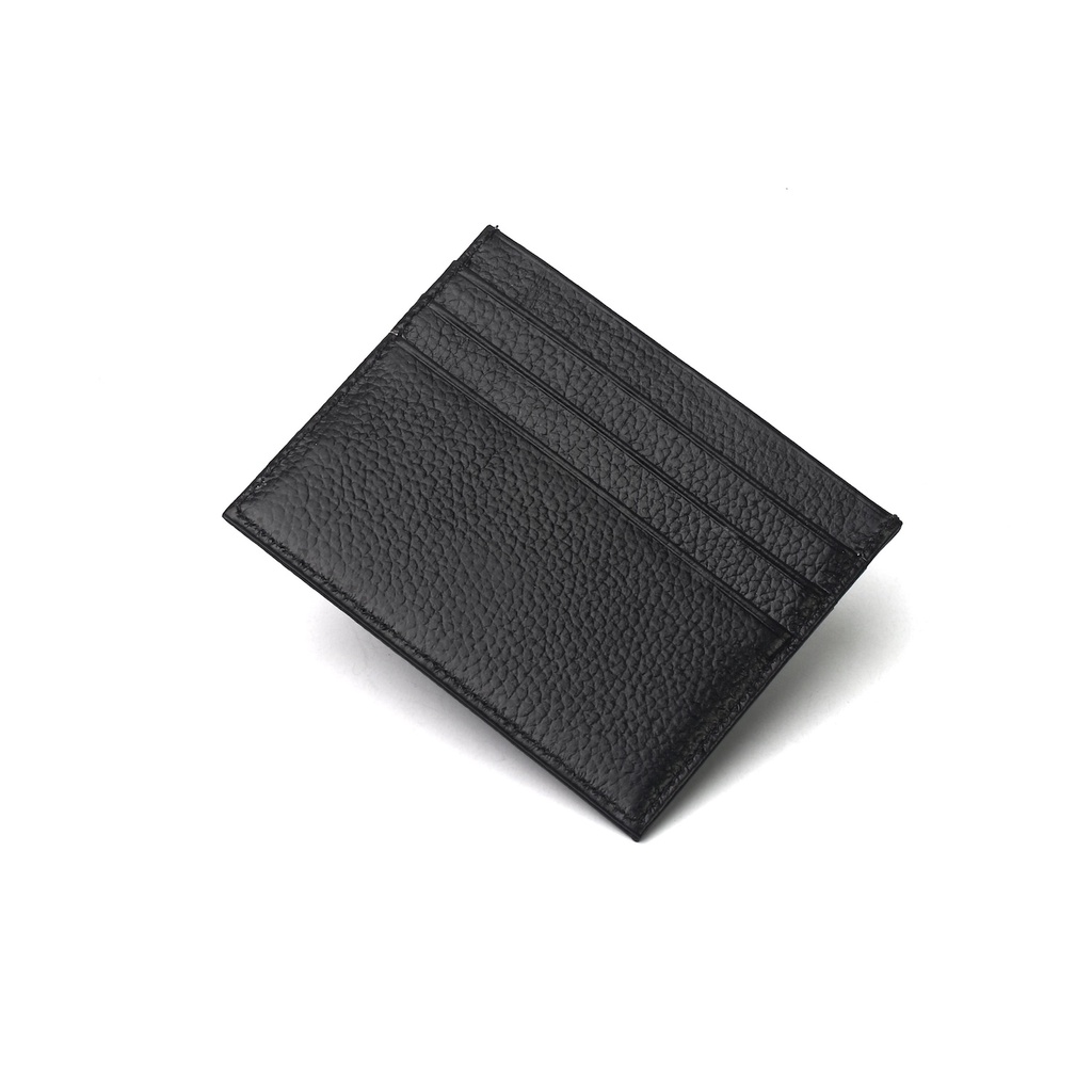 Troy Dompet Kartu Kulit Pria model Slim Tipis Minimalis Original Dengan Kotak Finn Hitam