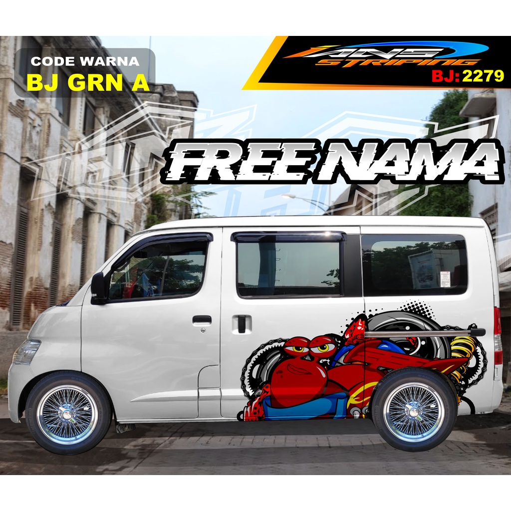 STIKER BODY SAMPING MOBIL GRANMAX / VARIASI STICKER BODY SAMPING MOBIL LUXIO / DECAL STIKER MOBIL AVANZA XENIA / STIKER MOBIL