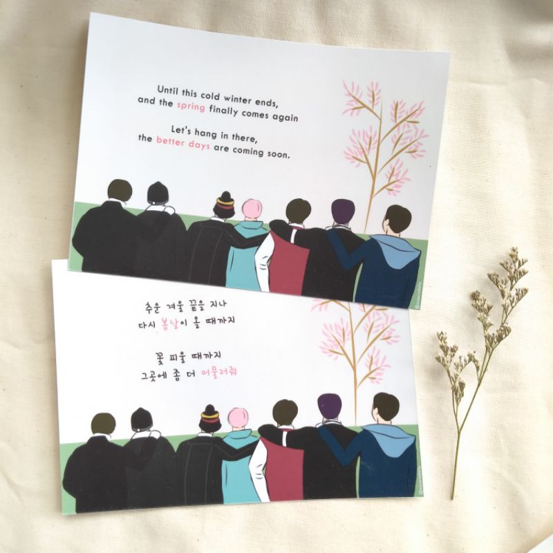 POSTCARD BTS (FANART SPRING DAY VERSION)