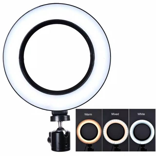 Lampu kamera super 72 led ring 3 efek warna LIGHT MAKE UP vlogger makeup ring light jn