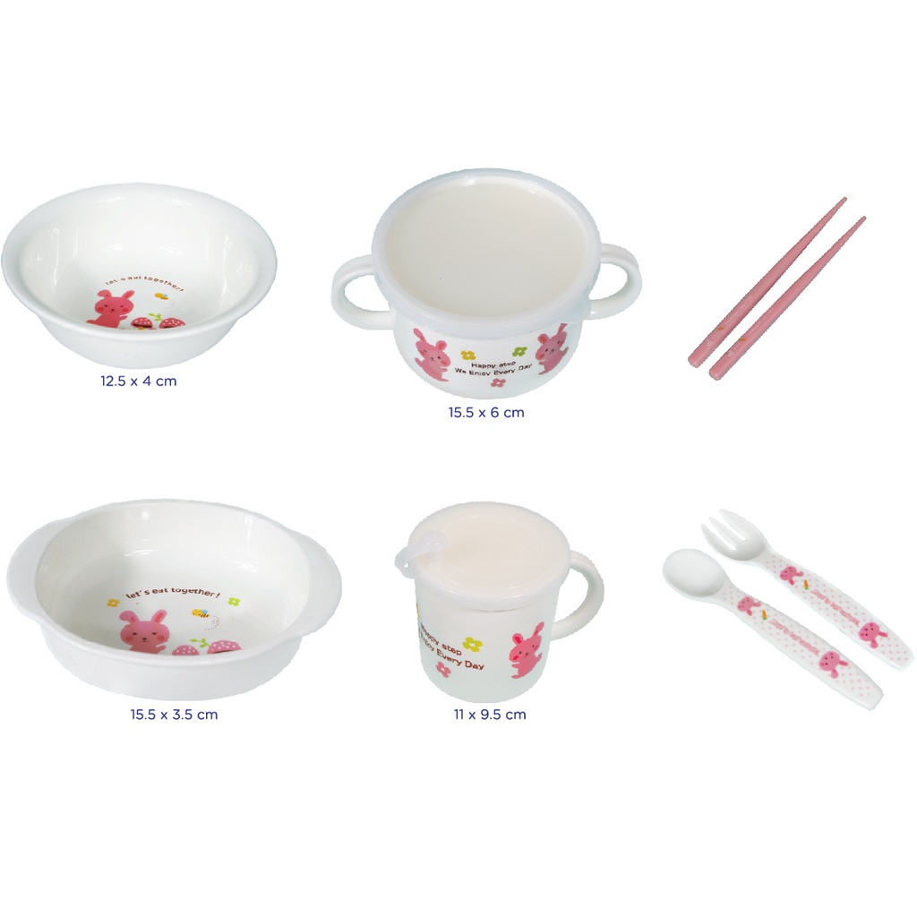 Baby Safe FS606 Rabbit Feeding Set / Set Peralatan Makan Bayi