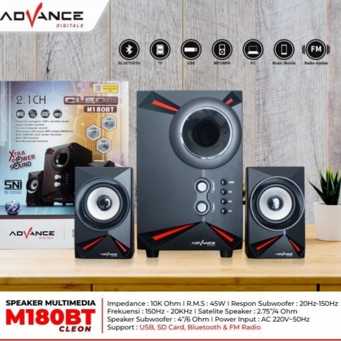 Spiker / Speaker Multimedia Bluetooth ADVANCE M 180BT M180BT Extra Power Harga MAntap