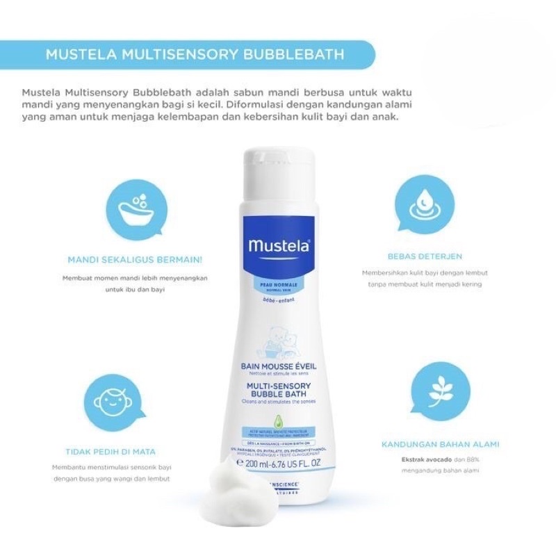 Mustela Multi Sensory Bubble Bath 200ml