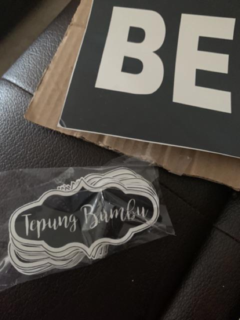 Stiker Bumbu Dapur Frame Harga Satuan