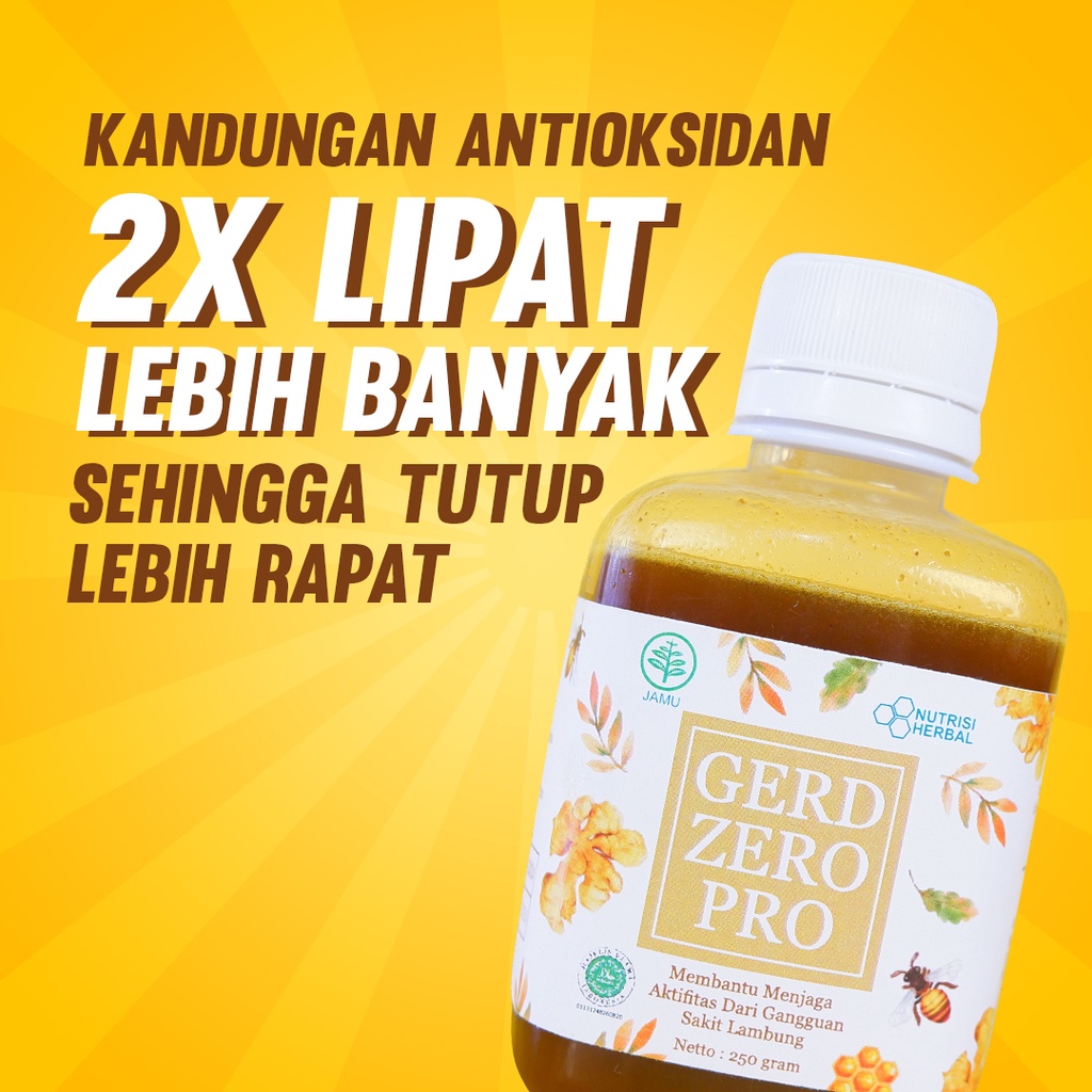 GERD ZERO PRO - OBAT ASAM LAMBUNG / MADU LAMBUNG / OBAT MAAG / OBAT LAMBUNG - Gerd Zero Pro Lambung Original Obat Herbal Alami Mengatasi Nyeri Lambung, Dada Terasa Terbakar Hingga Tenggorokan Mengganjal.-3