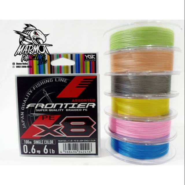 Pe Braided Ygk Frontier X8 Single Color Shopee Indonesia