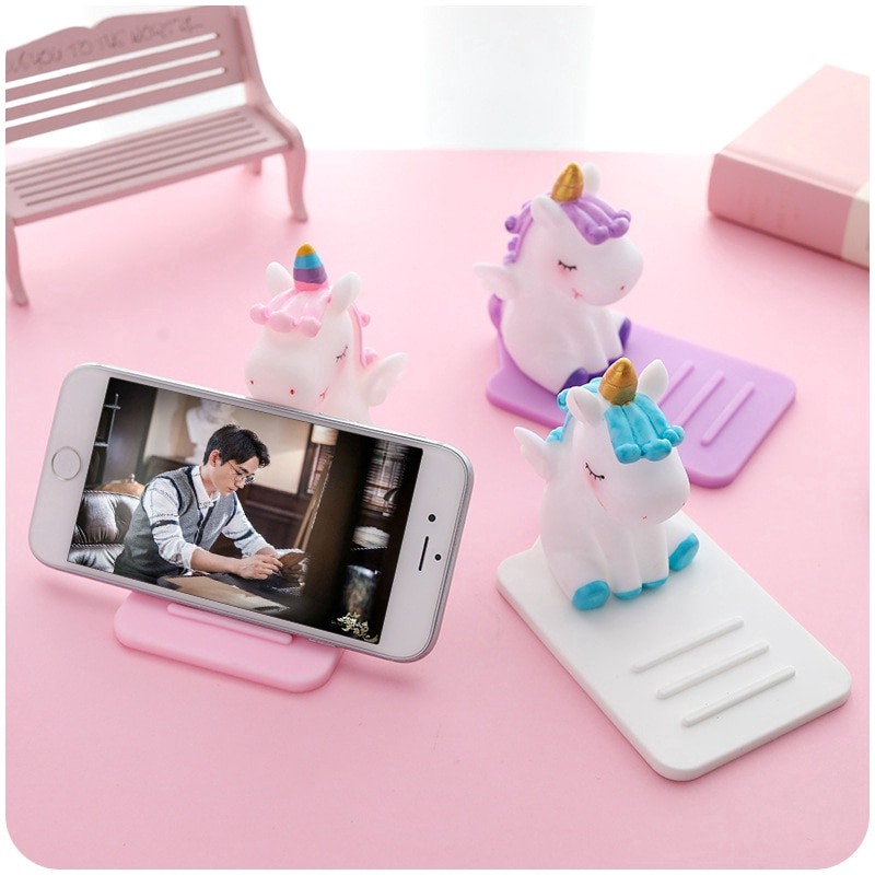 Holder Handphone unicorn adjustable desktop Lucu Dan Sederhana.