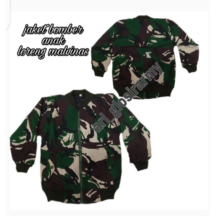 jaket BOMBER ANAK loreng MALVINAS.