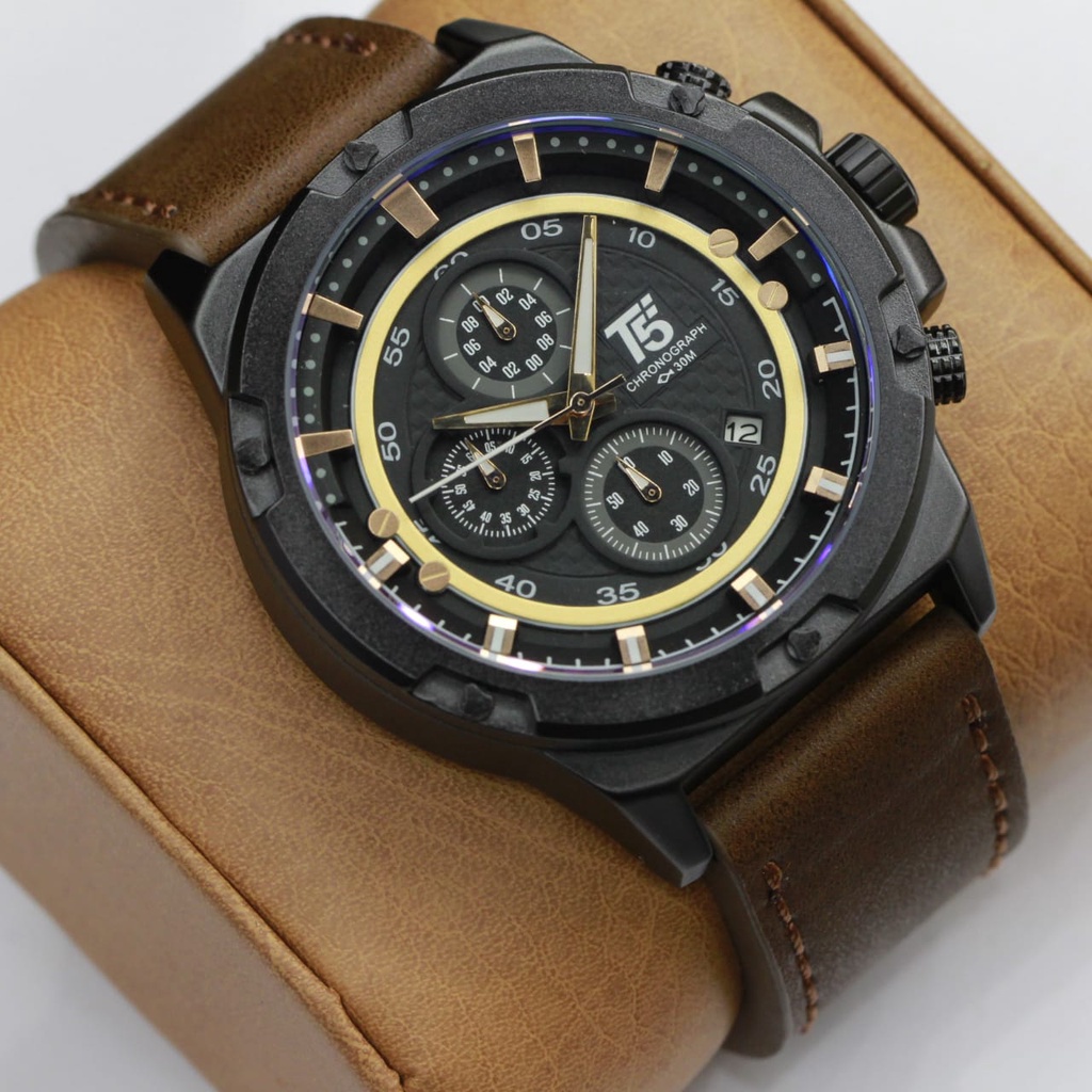 T5 H3478G original chronograph bergaransi free tin box dan tas