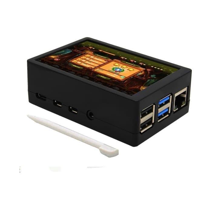 Raspberry Pi 4 LCD 3.5 inch touchscreen + case black
