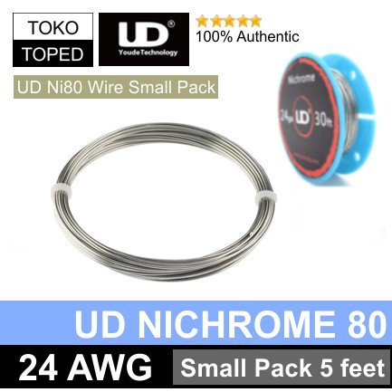 Authentic UD Nichrome 80 Wire 24 AWG | Ni80 Small Pack Edition 5 Feet