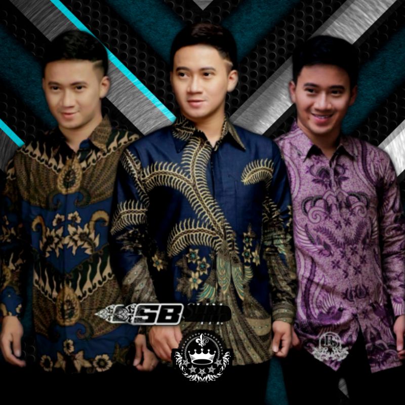 Kemeja batik lengan panjang size m l xl xxl