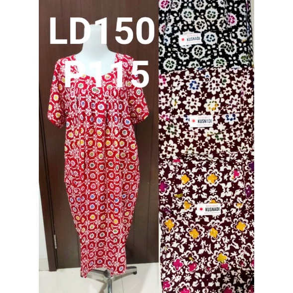 Salevia.id-Batik Cetak Kusnadi Daster Sikak SUPER Jumbo|Daster CAP L5|BL|Bingliang|Kencana Ungu|KU