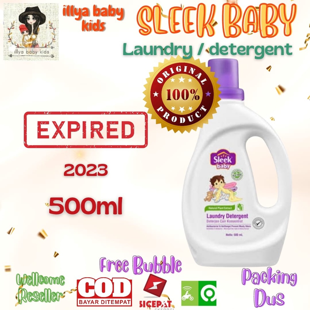 Jual Sleek Baby Laundry 500ml Detergent Deterjen Botol 500 ML | Cairan ...