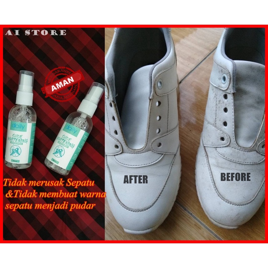 PEMUTIH SEPATU SPRAY PREMIUM DAILY SHOE WHITENING WATERLESS 60ML