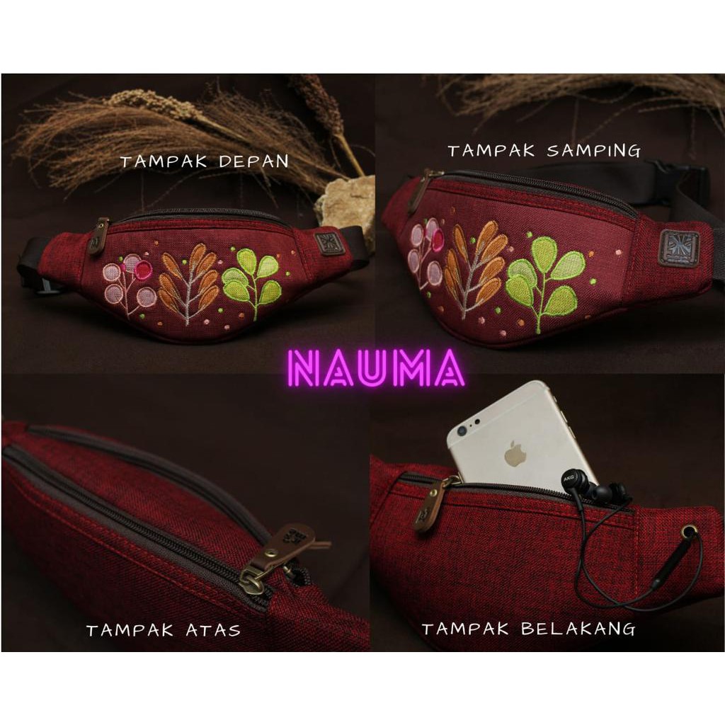 Tas Waist Bag/ Mudagaya waist bag Nauma/Tas selempang depan/ Tas selempang pinggang/ Tas wanita baru