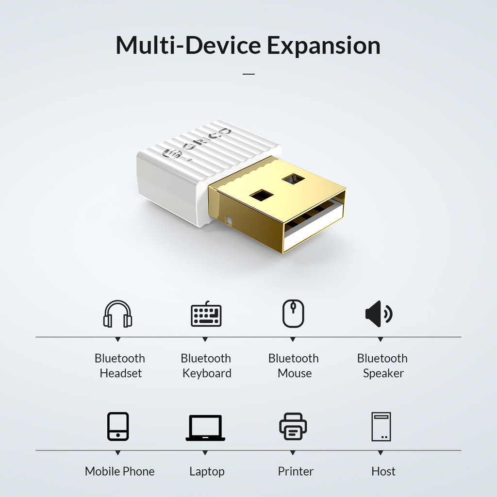 Usb bluetooth dongle orico 5.0 EDR mini adapter RTL8761B BTA-508