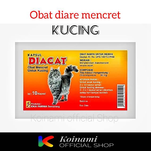 Diacat 10 Caps Obat Diare Mencret Untuk Kucing Eka Farma Shopee Indonesia
