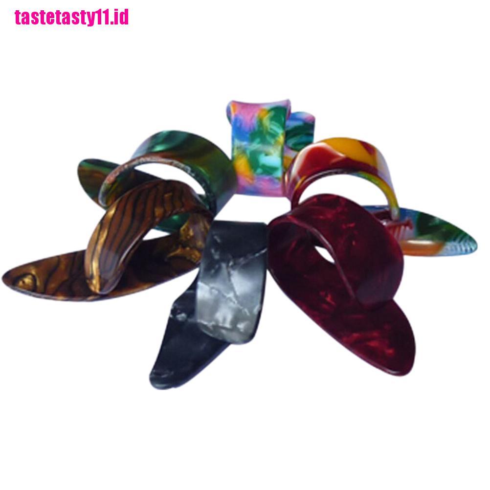 【TTID】2Pcs Colors Guitar Picks Playing Guitar Plectrums for Thumb Finger SS