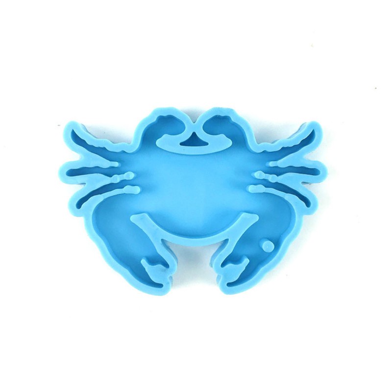 Glitter Crab Series Keychain Epoxy Resin Mold Jewelry Earrings Pendants Silicone Mould DIY Crafts Decorations Casting Tool