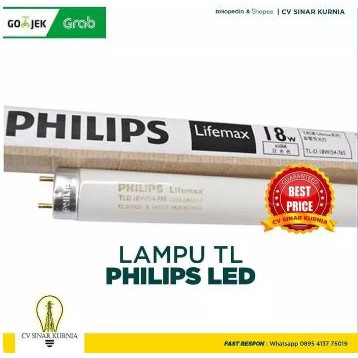 Lampu NEON TL-D Philips Lifemax 18Watt, 18W, 18 Watt, 18 W