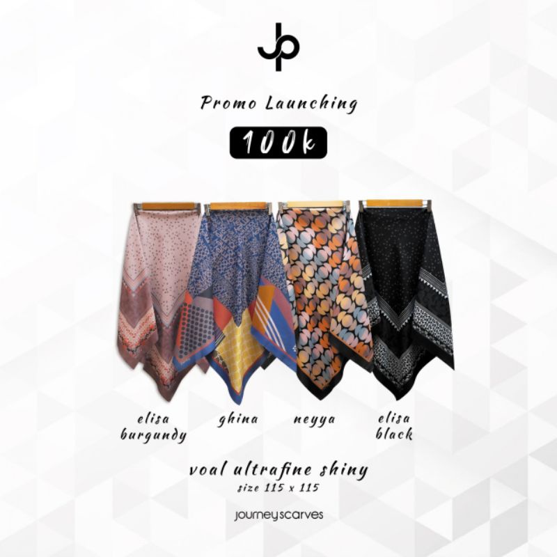 hijab segiempat JOURNEY ORI 8 motif terbaru