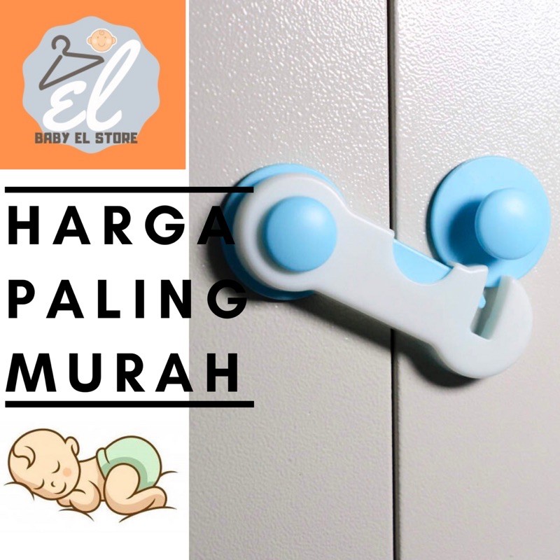 Pengaman Laci Pintu Kulkas Lemari Anak Bayi Pengait Pengunci Baby Safety Lock import Murah