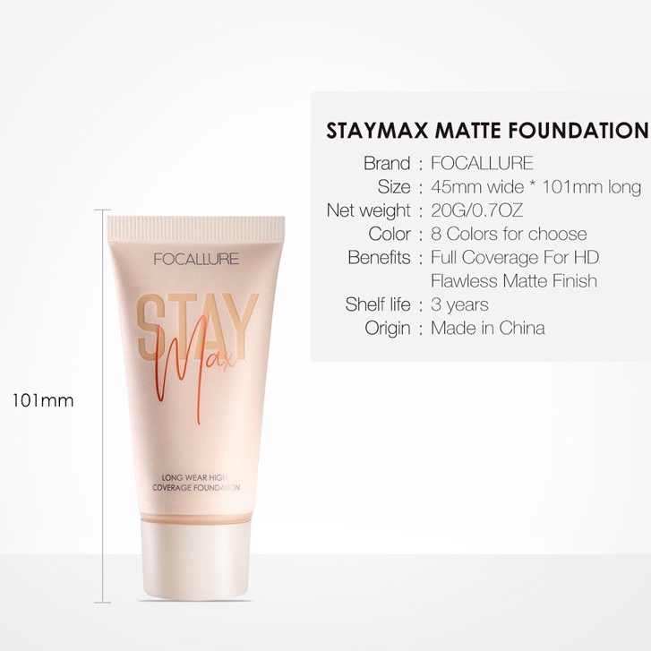 (READY &amp; ORI) Focallure Staymax Poreless Matte Foundation FA150 FA 150 alas bedak stay max waterproof