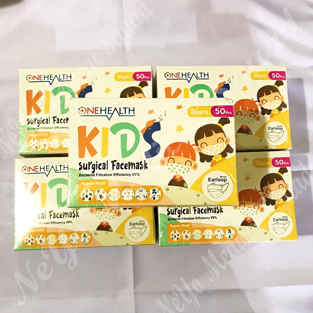 Masker Medis Anak Duckbill 3 layer (One Health) 50 pcs