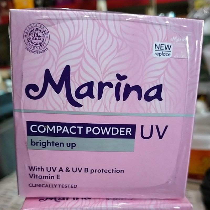 Bedak Marina Compact powder uv 12g, per pcs.