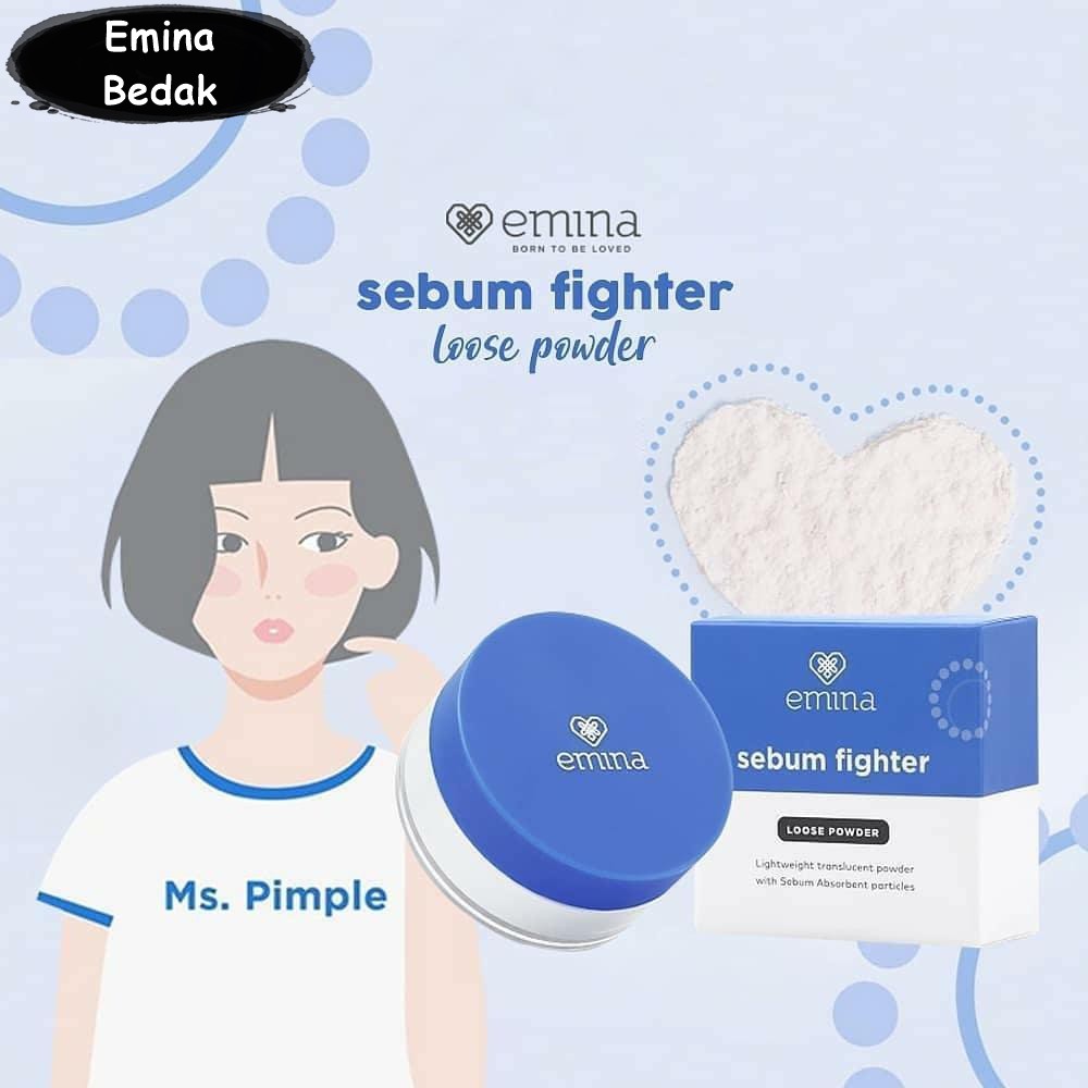 EMINA MS.PIMPLE SERIES (FACE WASH / FACE TONER / ACNE SOLUTION MOISTURIZING GEL / LOOSE POWDER / SPOT GEL / CALMING GEL )BPOM