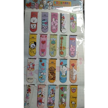 

Pembatas Buku Magnet BTS 1 Lembar isi 20