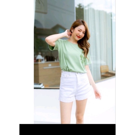 Atasan/Kaos wanita import Giant basic New Ld besar mickey bahan katun strect