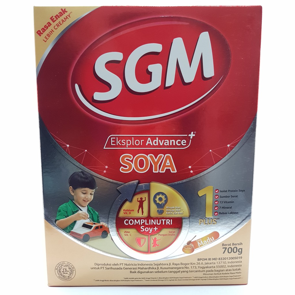 SGM Soya 1 plus rasa vanila / madu 700gram