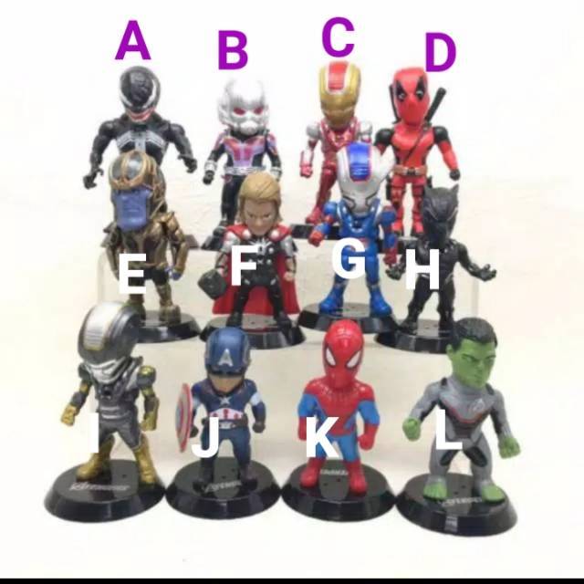 JUAL SATUAN Action figure MARVEL super hero mainan pajangan topper kue