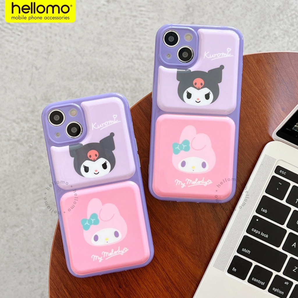 Soft Case Silikon iPhone Motif Kuromi Casing Pelindung Lensa Kamera Casing iPhone